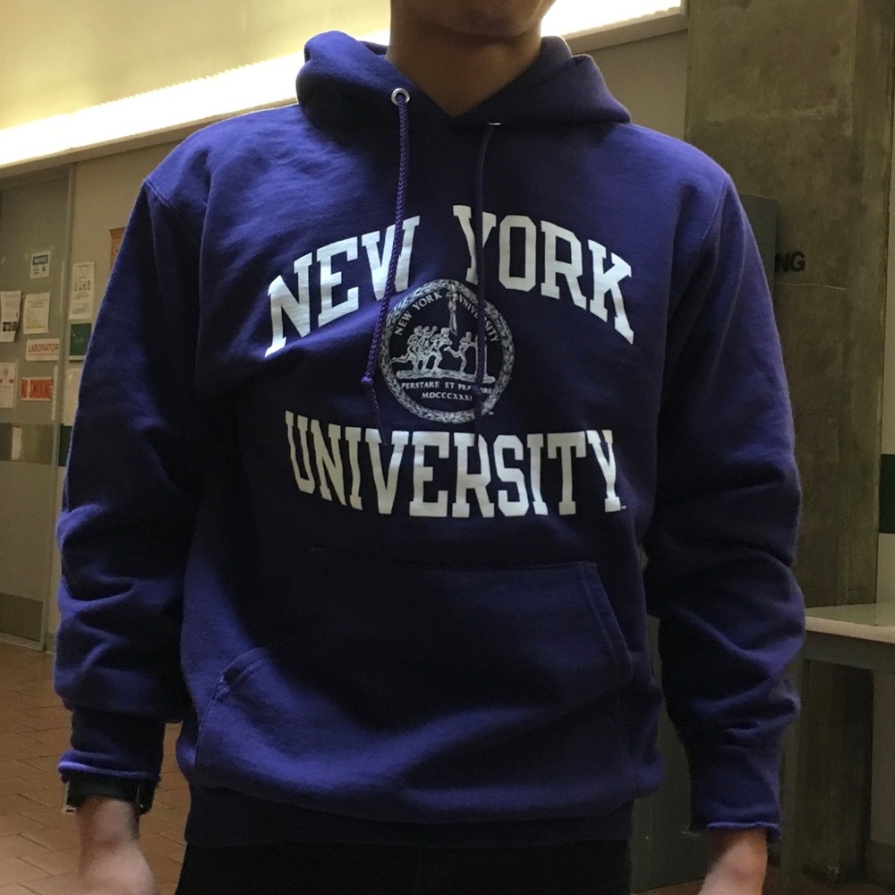 NYU New York University Champion Hoodie Sweatshirt